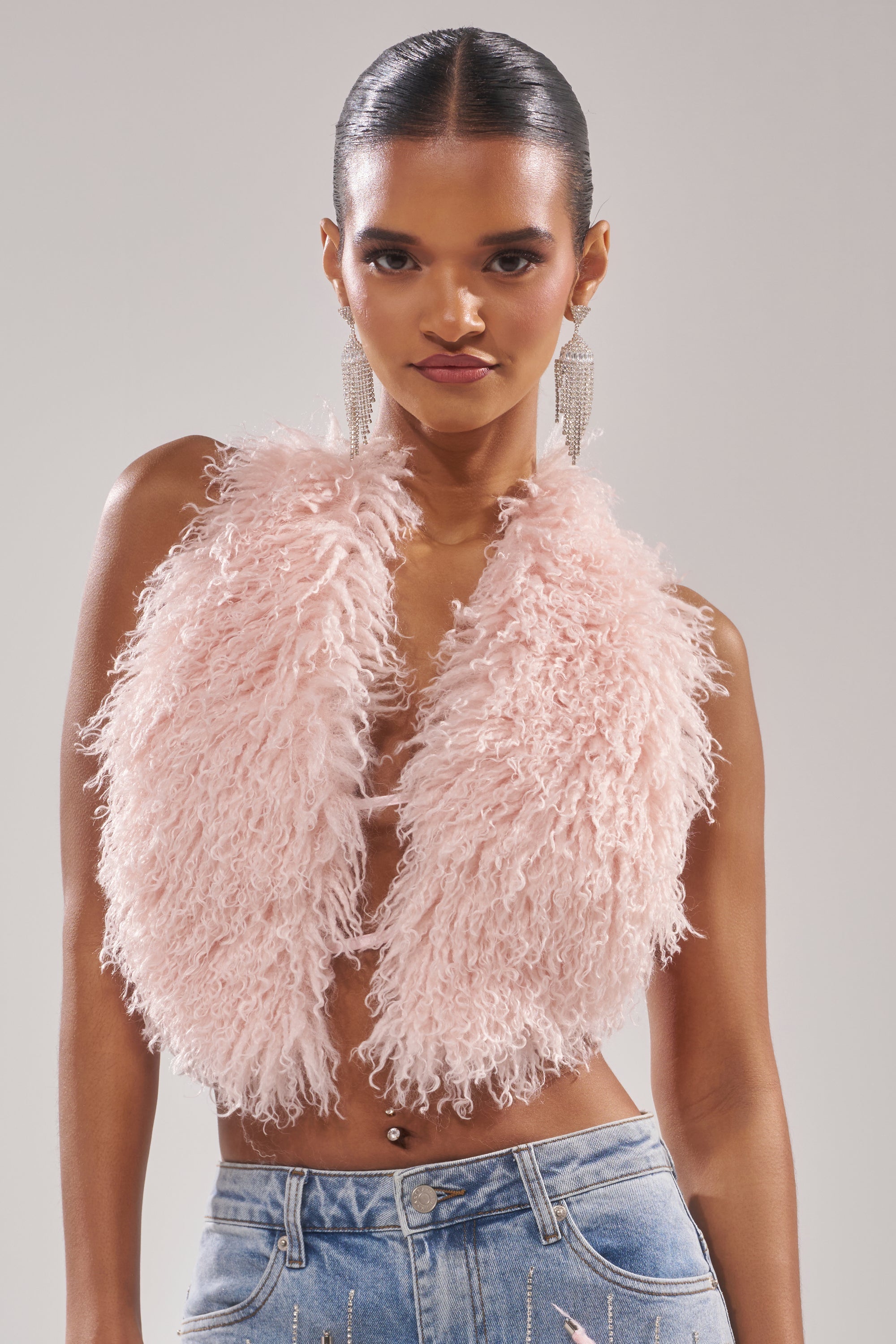 ACT UP FUR BLOUSE