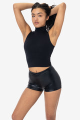 RLA330 - Lamé Mid-Rise Short Short