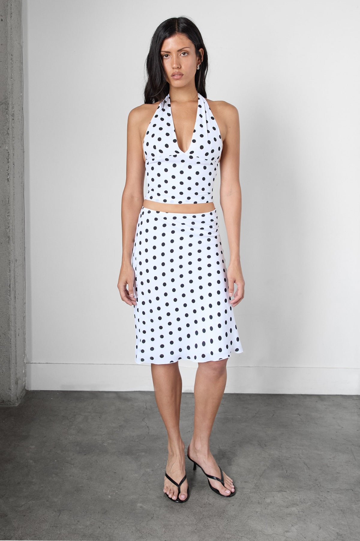POLKA DOT MIDI SKIRT