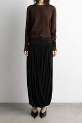 DRAPED MIDI SKIRT