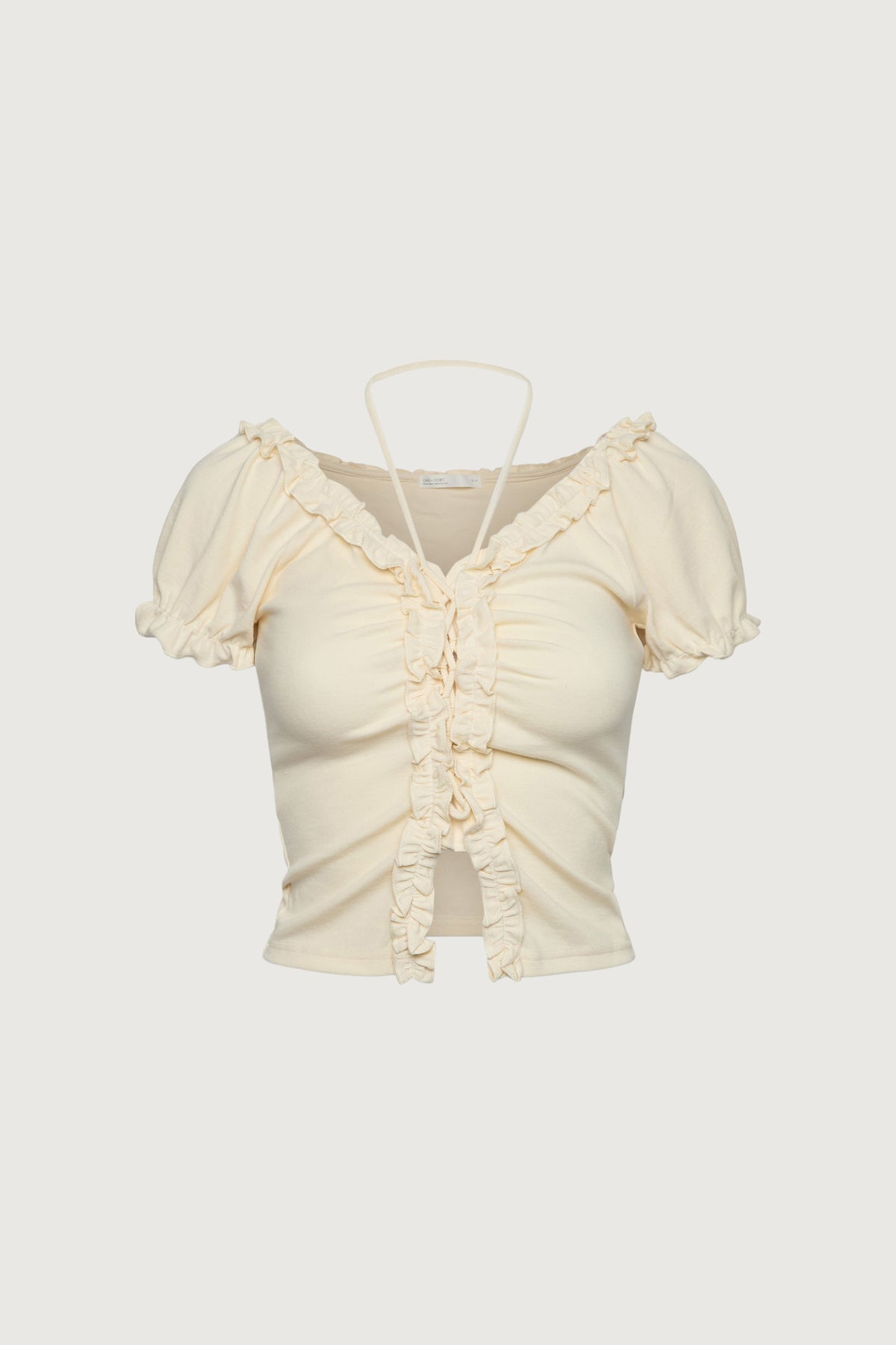 RUFFLE HALTER TOP