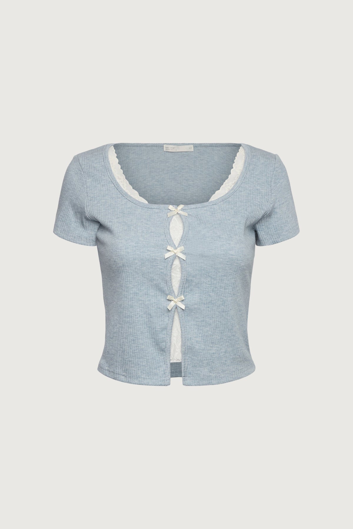LAYERED LACE BOW TOP