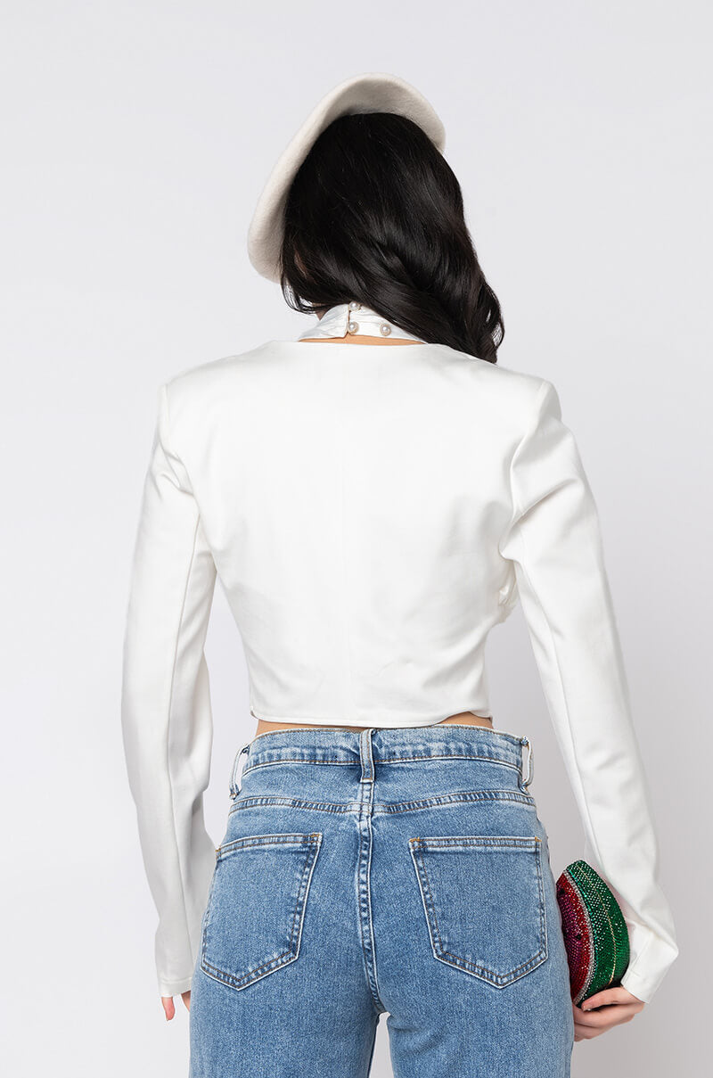 ACABELLA HALTER NECK TOP WHITE