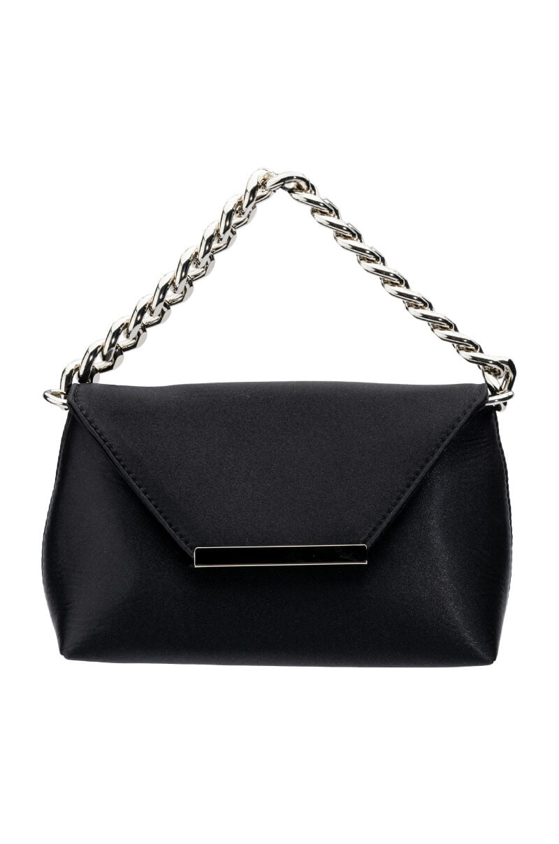 ADELE BLACK SATIN PURSE