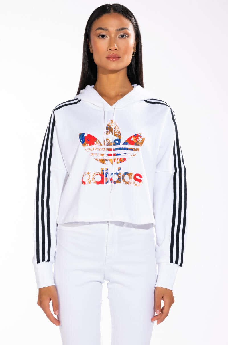 ADIDAS FLORAL BOXY HOODIE