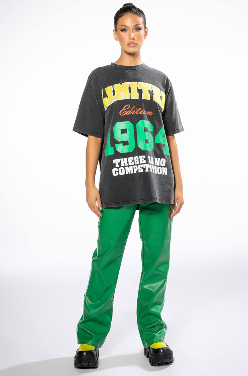AFTER HOUR FAUX LEATHER STRAIGHT LEG PANTS