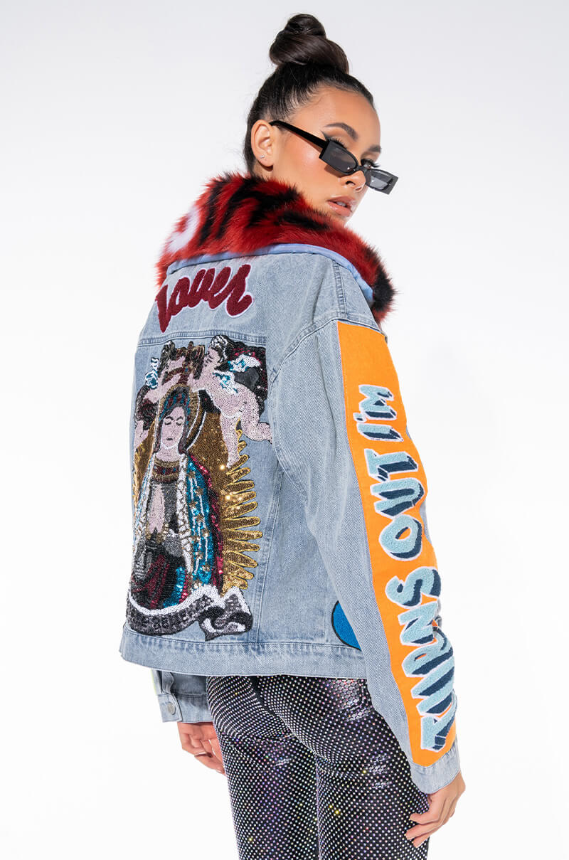 100 PERCENT THAT B PATCHWORK DENIM JACKET