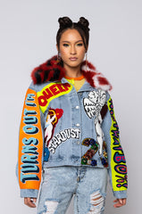 100 PERCENT THAT B PATCHWORK DENIM JACKET