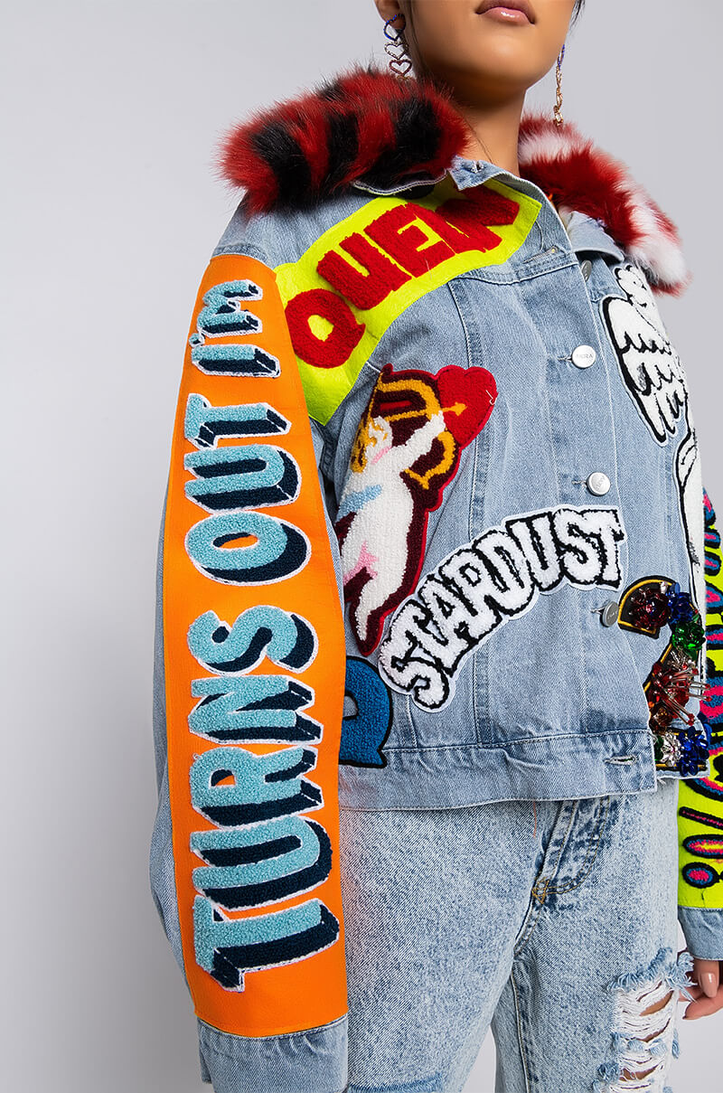 100 PERCENT THAT B PATCHWORK DENIM JACKET