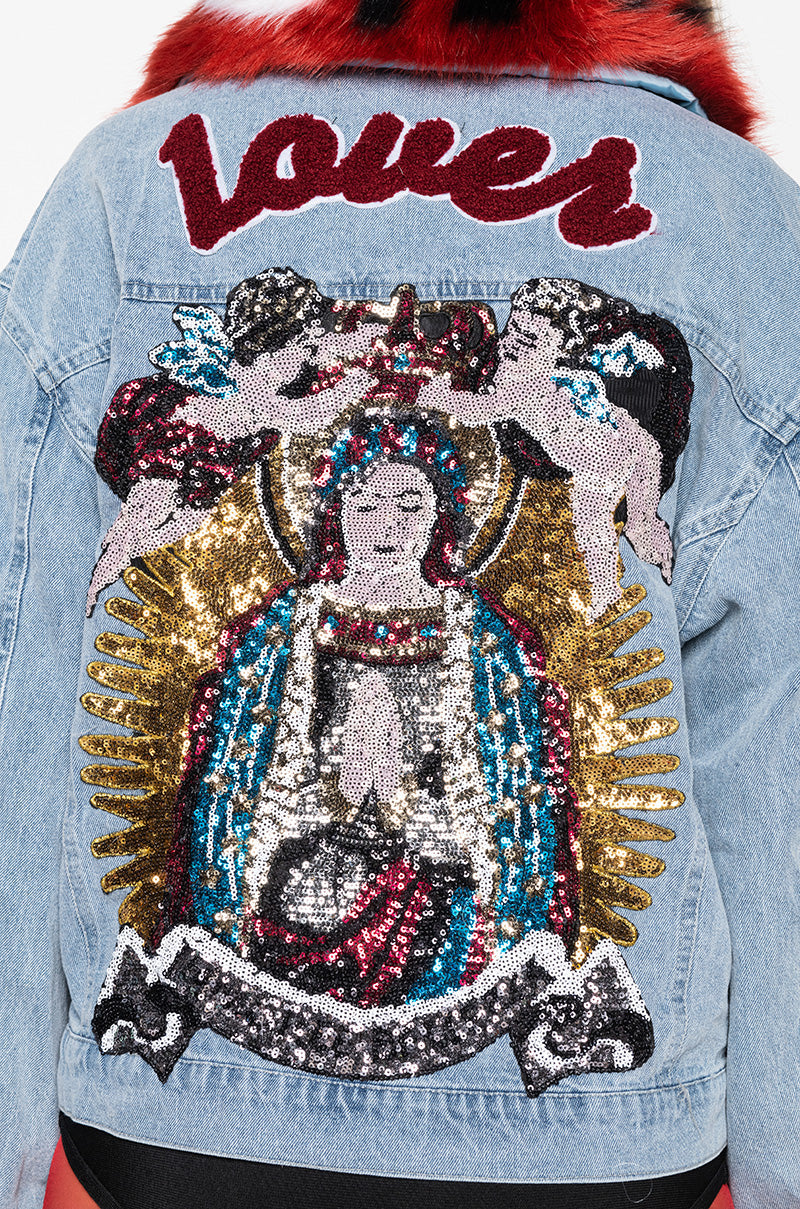 100 PERCENT THAT B PATCHWORK DENIM JACKET