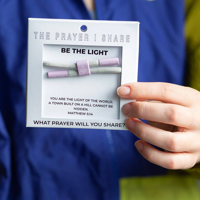 BE THE LIGHT Christian Cord Bracelet