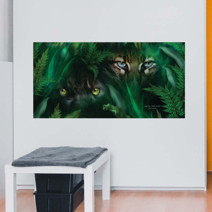 24x48 inch Panther & Ocelot Decal Installed Above Bench