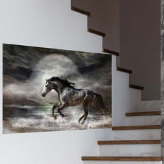 32x48 inch Wild As The Sea Decal Installed in Stairwell
