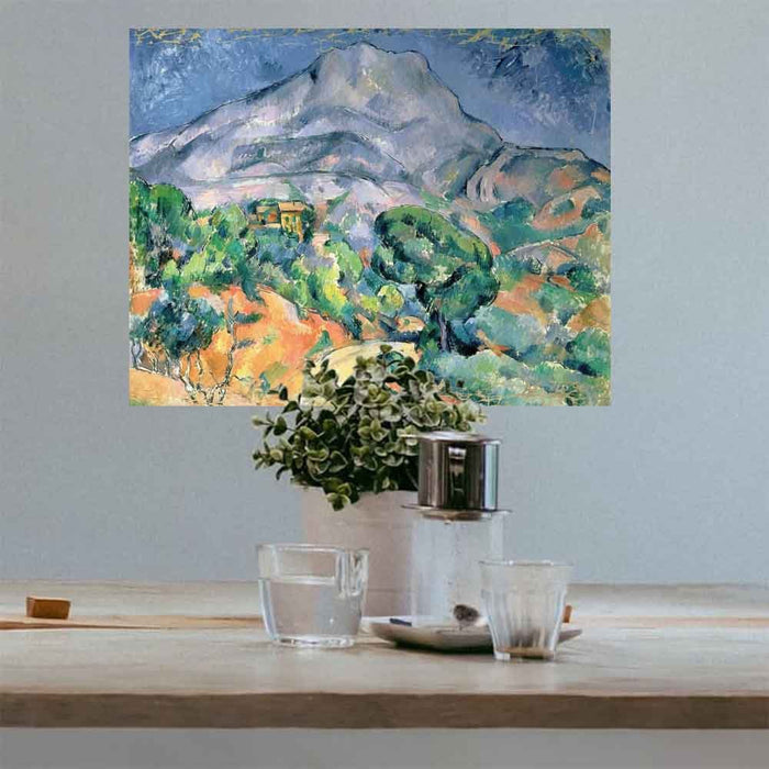 24 inch Mont Sainte-Victoire Poster Displayed in Kitchen