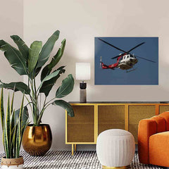36 inch LAFD Fire in Sky Decal Installed Above Console Table
