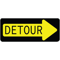 Detour Sign Wall Decal Printed | Wallhogs