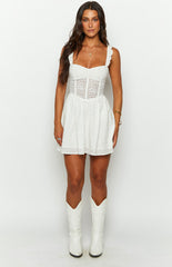 Die For You White Mini Dress