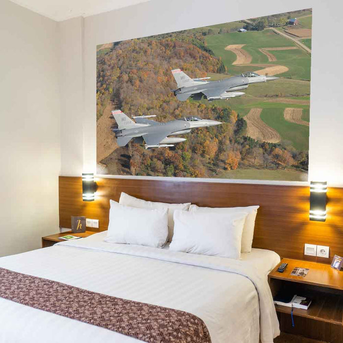 72 inch Dual f-16 Fighting Falcons Installed in Bedroom