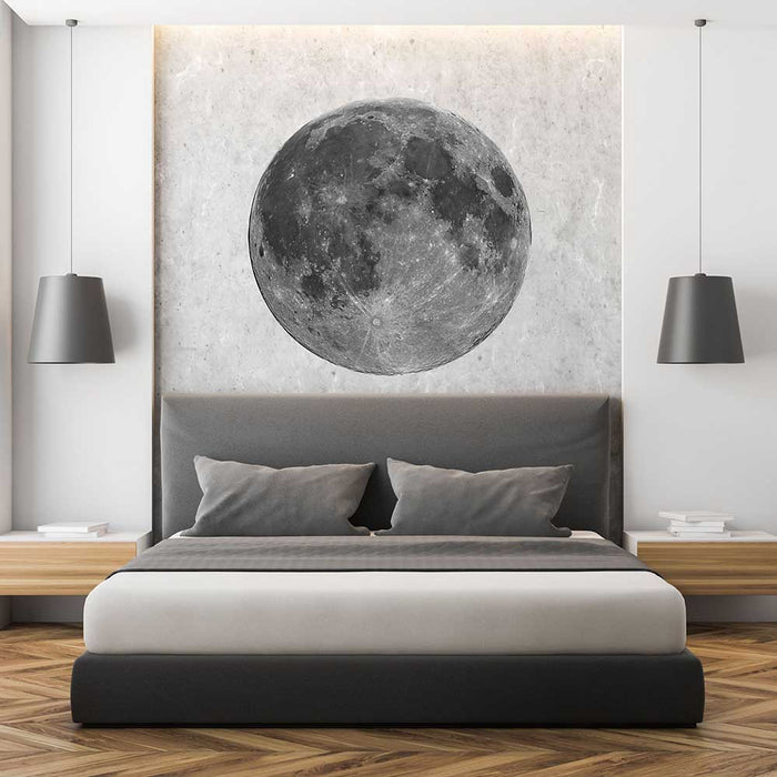 48x48 inch Full Moon Decal Installed in Bedroom