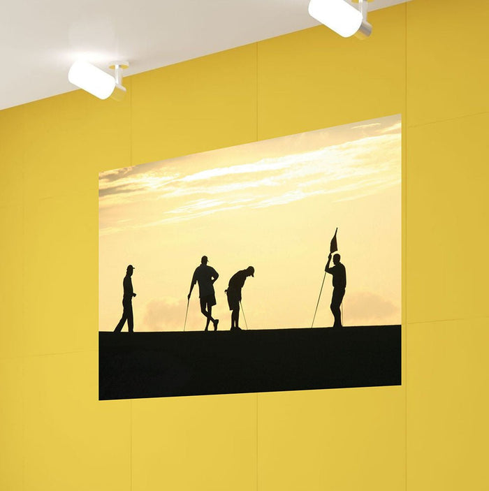 40x60 inch Golf Silhouettes Poster Displayed on Wall