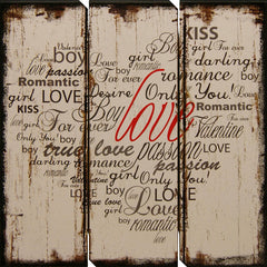 Love Heart Wood Plaque 15.5"x15.5"