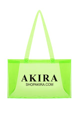 AKIRA PVC SHOPPING BAG IN NEON GREEN