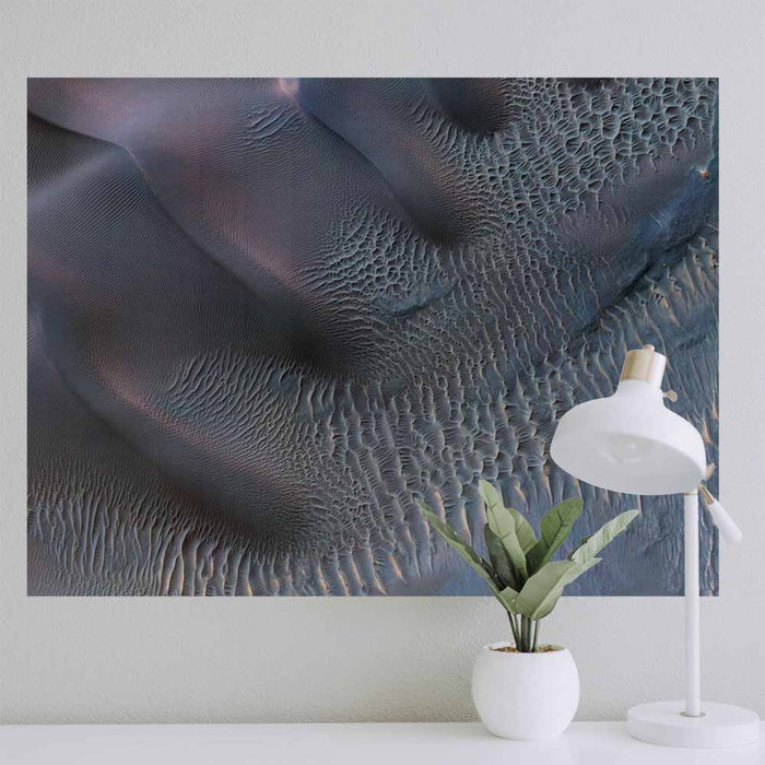 27x36 inch Surface of Mars Poster Installed Above Desk