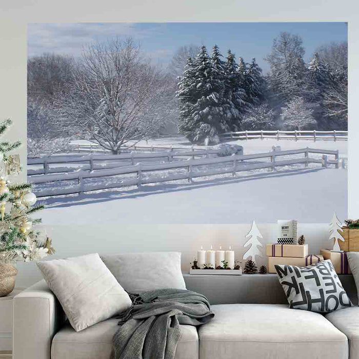 72 inch Snow Heaven Decal Installed in Living Room